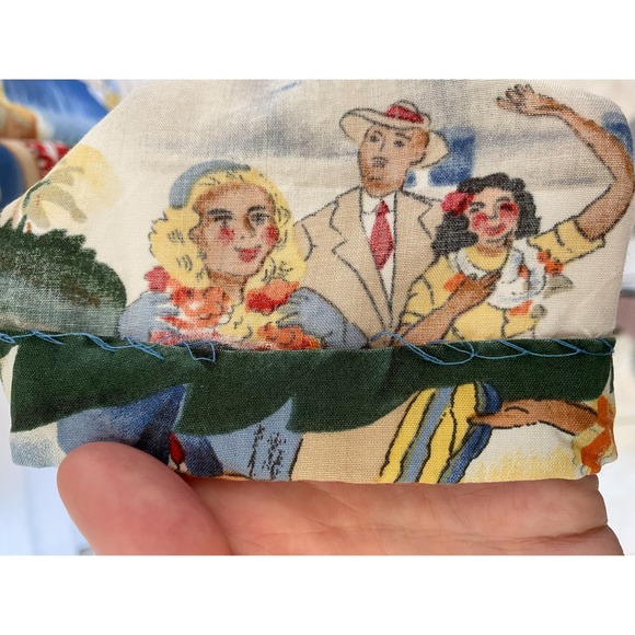 Vintage Reyn Spooner Hawaiian Shift Dress, Tourist TPA Airline Print, size XS-S - Picture 6 of 12